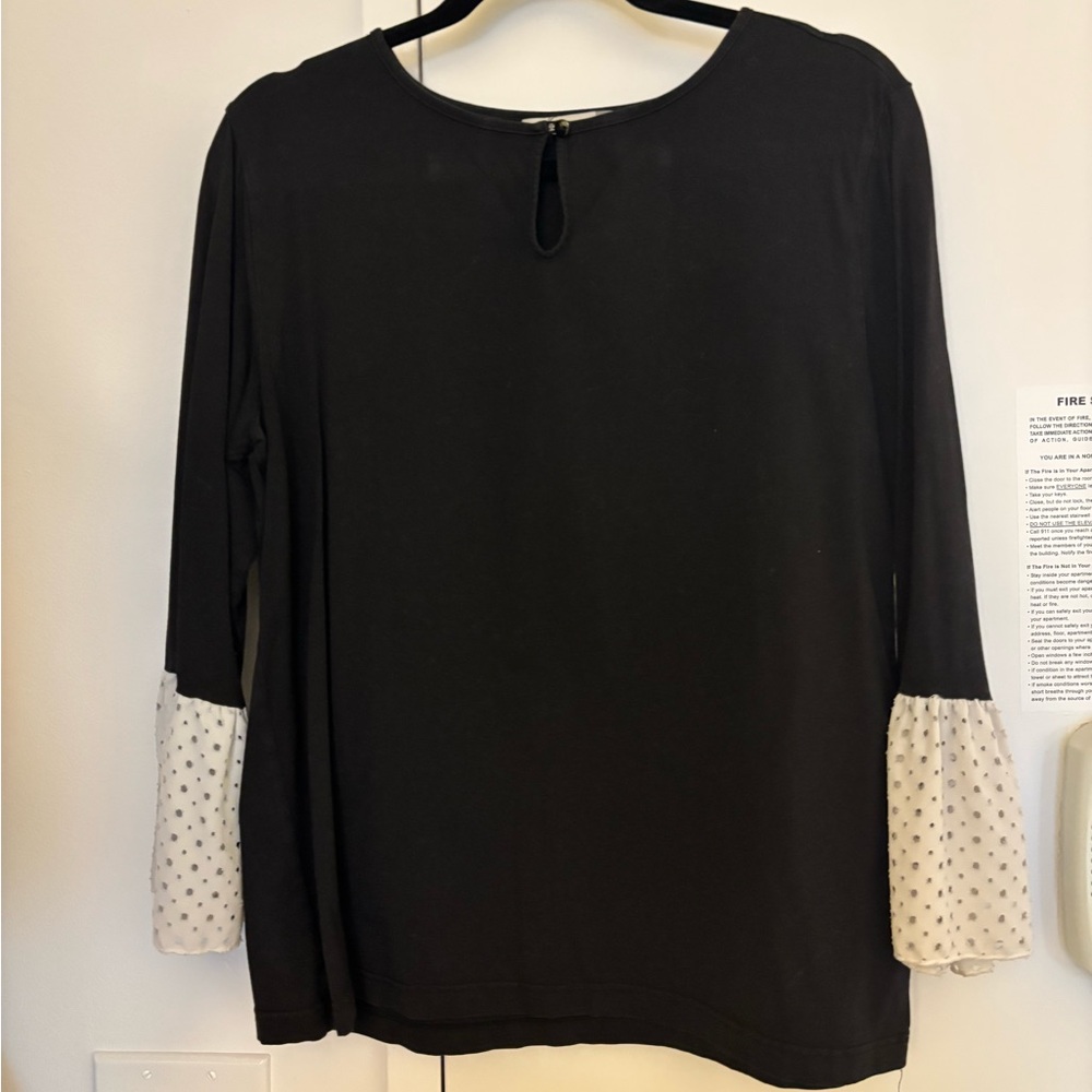 Long sleeve blouse with ruffle sleeves